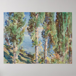 Corfu Cypresses van John Singer Sargent Poster