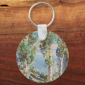 Corfu Cypresses van John Singer Sargent Sleutelhanger (Achterkant)