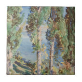 Corfu Cypresses van John Singer Sargent Tegeltje (Voorkant)