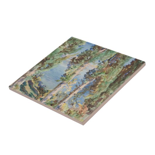 Corfu Cypresses van John Singer Sargent Tegeltje (Zijkant)