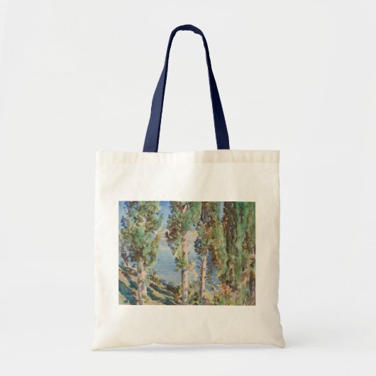 Corfu Cypresses van John Singer Sargent Tote Bag (Voorkant)