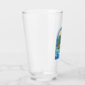 Corfu Greece Travel Art Emblem Glas (Rechts)