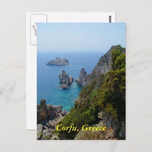 Corfu, Griekenland Briefkaart (Voorkant / Achterkant)
