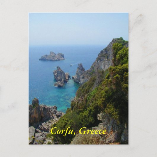 Corfu, Griekenland Briefkaart (Voorkant)