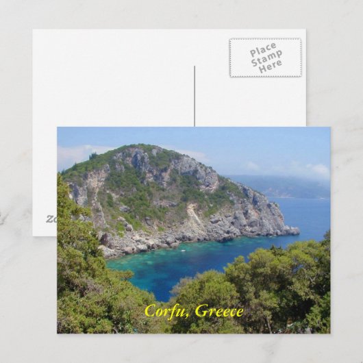 Corfu, Griekenland Briefkaart (Voorkant / Achterkant)