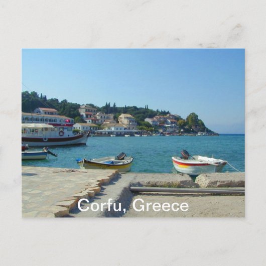 Corfu, Griekenland Briefkaart (Voorkant)