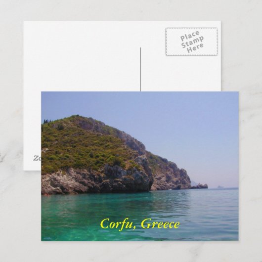 Corfu, Griekenland Briefkaart (Voorkant / Achterkant)