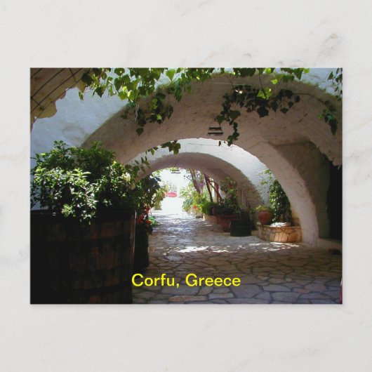 Corfu, Griekenland Briefkaart (Voorkant)