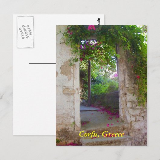 Corfu, Griekenland Briefkaart (Voorkant / Achterkant)