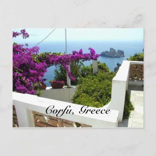 Corfu, Griekenland Briefkaart (Voorkant)