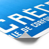 Corfu, Griekenland, Poster voor reizen met reiswie (Hoek)