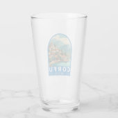 Corfu Griekenland Reis Kunst Embleem Glas (Achterkant)