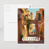 Corfu Griekenland Reizen Briefkaart (Voorkant / Achterkant)