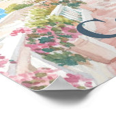 Corfu Griekenland Waterverf Schilderreis Poster (Hoek)