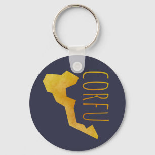 Corfu-kaart Sleutelhanger