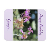 Corfu Lila Wildbloemen Birthday Foto Magneet (Horizontaal)