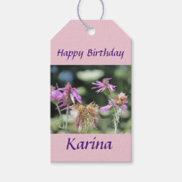 Corfu Lila wilde bloemen Cadeaulabel