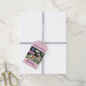 Corfu Lila wilde bloemen Cadeaulabel (Met Touw)