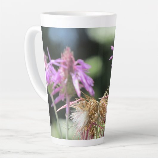 Corfu Lila wilde bloemen Latte Mok (Linkerhoek)