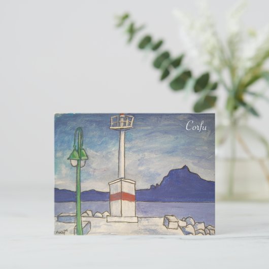 Corfu oud fort briefkaart (Staand voorkant)