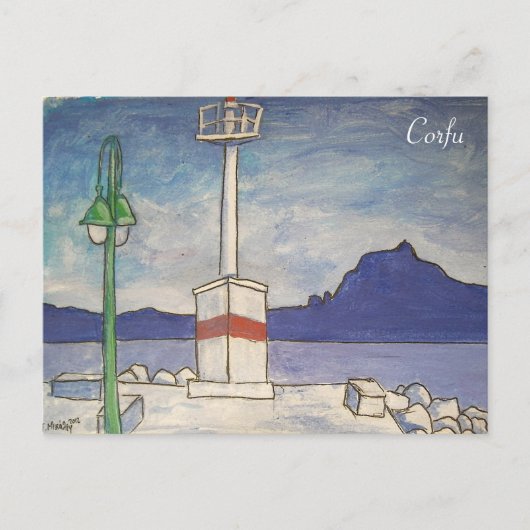 Corfu oud fort briefkaart (Voorkant)