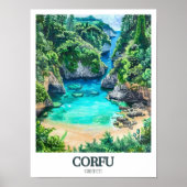 Corfu Print - Corfu Poster - Corfu Wall Art - Corf (Voorkant)