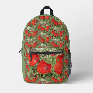 Corfu Red Poppies Bedrukte Rugzak