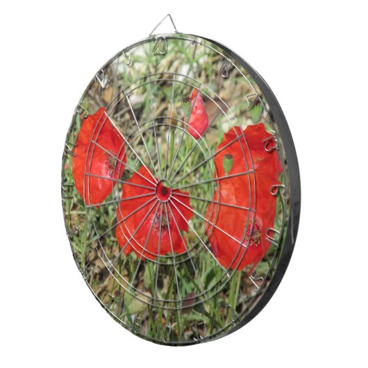 Corfu Red Poppies Dartbord (Voorkant Rechts)