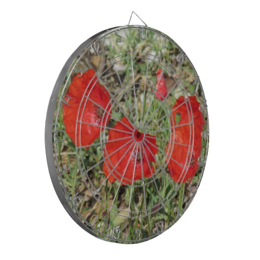 Corfu Red Poppies Dartbord (Voorkant Links)