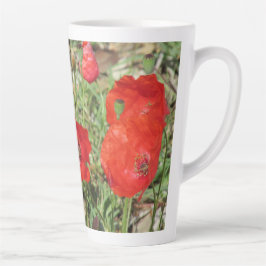 Corfu Red Poppies Latte Mok