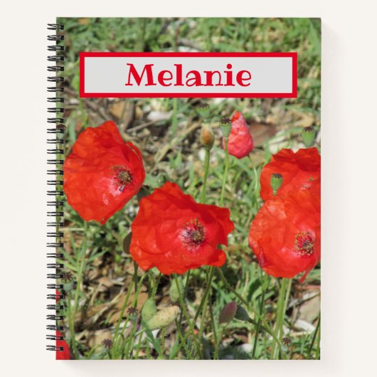 Corfu Red Poppies Notitieboek (Voorkant)