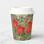 Corfu Red Poppies Papieren Bekers (Achterkant)