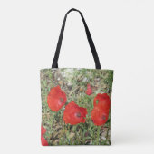 Corfu Red Poppies Tote Bag (Achterkant)