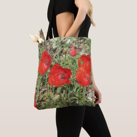 Corfu Red Poppies Tote Bag (Dichtbij)