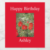 Corfu Red Poppies Wijn Etiket (Enkel label)