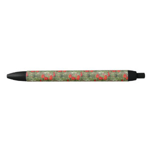 Corfu Red Poppies Zwarte Inkt Pen