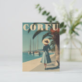 Corfu reis uit het verleden briefkaart (Staand voorkant)