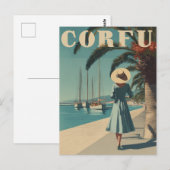 Corfu reis uit het verleden briefkaart (Voorkant / Achterkant)