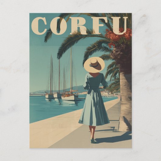 Corfu reis uit het verleden briefkaart (Voorkant)