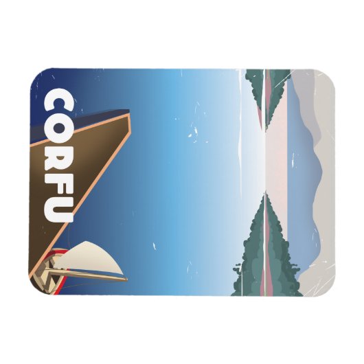 Corfu Reisposter Magneet (Horizontaal)