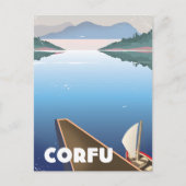 Corfu Reisposter Uitnodiging Briefkaart (Voorkant)