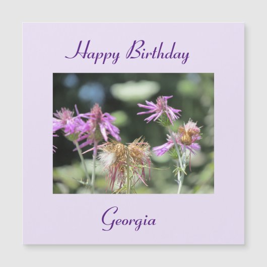 Corfu Sering Wilde Bloemen Magnetische Verjaardags (Voorkant)