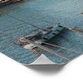 Corfu Stad Haven Uitzicht, Reizen Poster (Hoek)