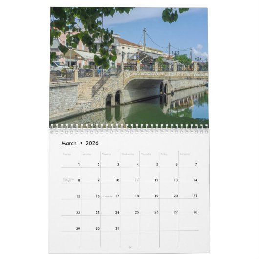 Corfu - uitzichten van het eiland kalender (Mar 2026)