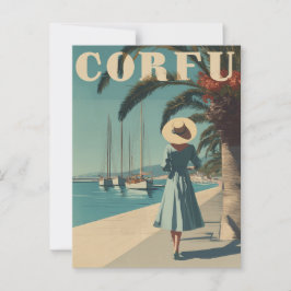 Corfu vintage travel briefkaart