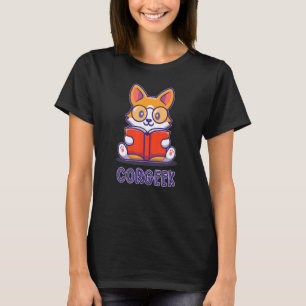 Corgeek gezelschapshondenras Intelligent well read T-shirt