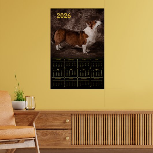 Corgi 2026 Muurkalender Poster (Woonkamer 2)