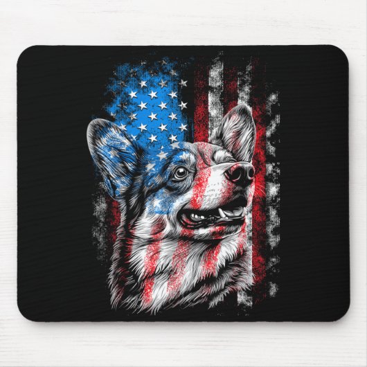 Corgi 4 juli hondenliefhebber mannen vrouwen Ameri Muismat (Voorkant)