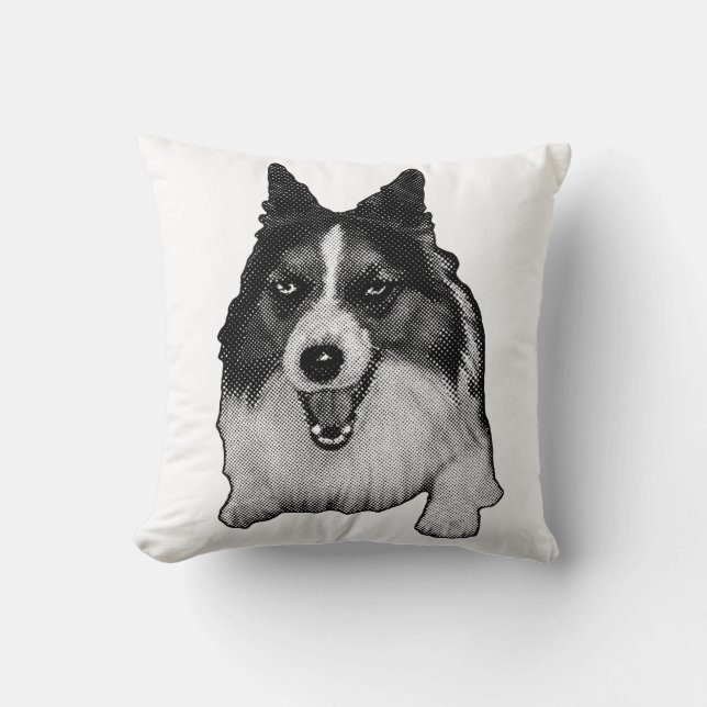 Corgi Accent bij de Haard Kussen (Voorkant)