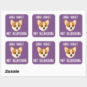 Corgi Addict niet terugvorderen Vierkante Sticker (Vel)